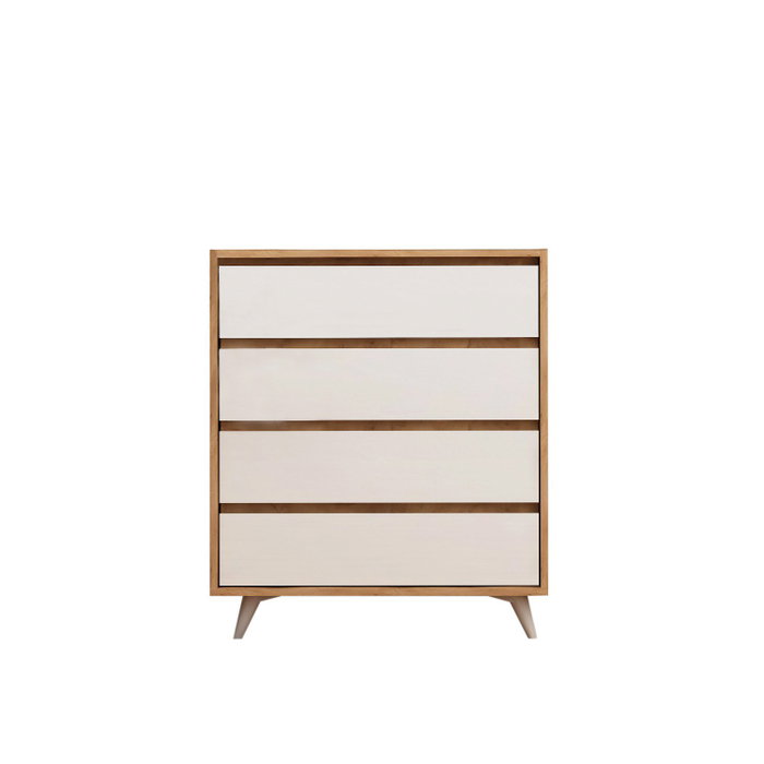 Hanah Home Cómoda Moderna Roble y Blanco con 4 Cajones